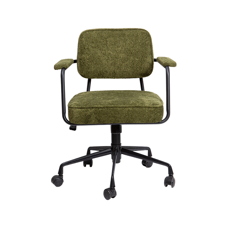 Oliivinvihreä Style Stable Black Frame Fabric Office -tuoli